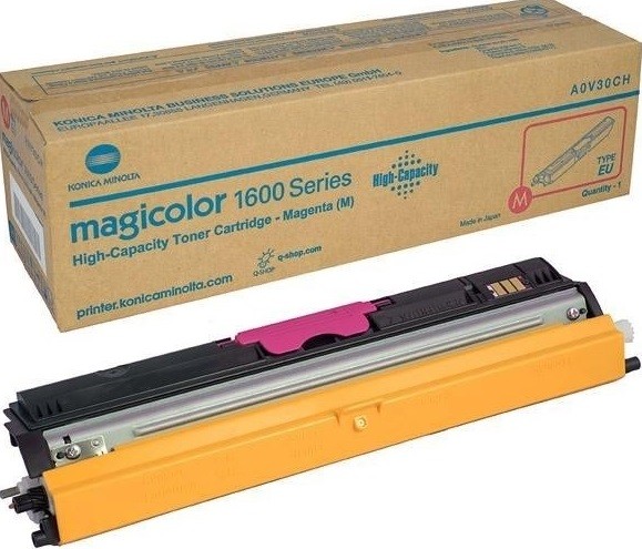 Картридж Konica-Minolta (A0V30CH) оригинальный для принтера Konica-Minolta magicolor 1600W/ 1650EN/ 1680MF/ 1690MF, пурпурный, увеличенный, 2500 стр.