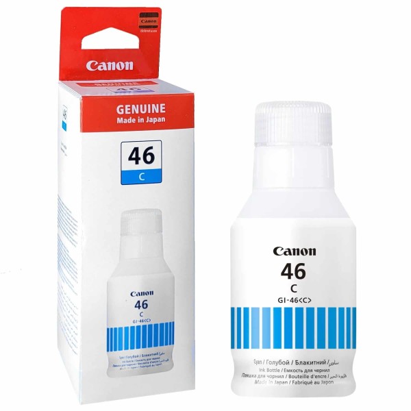 Чернила Canon GI-46C 4427C001 Cyan оригинальные для Canon MAXIFY GX3040/ GX5040/ GX6040/ GX7040, голубой, 170мл