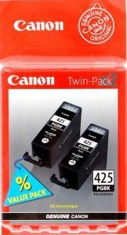 4532B007 Canon PGI-425Bk PGBK TwinPack Картридж для Pixma IP4840/MG5140/MG5240/MG6140/MG8140, Черный, 344 стр.