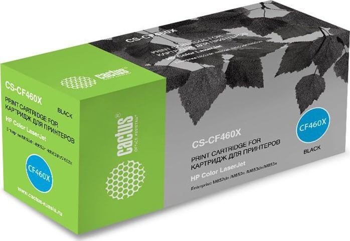 Картридж лазерный Cactus CS-CF460X для HP Color LJ Enterprise M652dn/ M653dn/ M681dh черный, 27000 стр.
