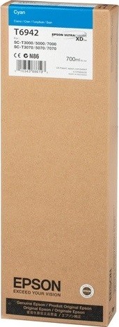 C13T694200 Картридж Epson для SC-T3000/T5000/T7000 UltraChrome XD Cyan T694200 (700 мл)