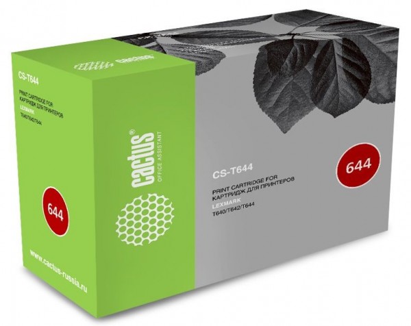 Картридж лазерный Cactus CS-T644 64015HA/64004HA/64035HA/64016HE/64004HE черный (21000стр.) для Lexmark T640/T642/T644