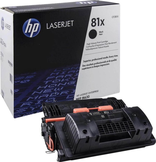 Картридж HP CF281X (81X) оригинальный для принтера HP LaserJet M630dn/ M630f/ M630h/ M630z black, 25 000 страниц