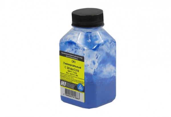 Тонер Hi-Black Универсальный для Oki С301dn/ C310, Cyan, 50 г, банка