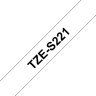 Картридж Brother TZE-S221 (TZeS221) оригинальный для Brother P-Touch, сверхклейкая лента 9мм*8м, чёрный на белом