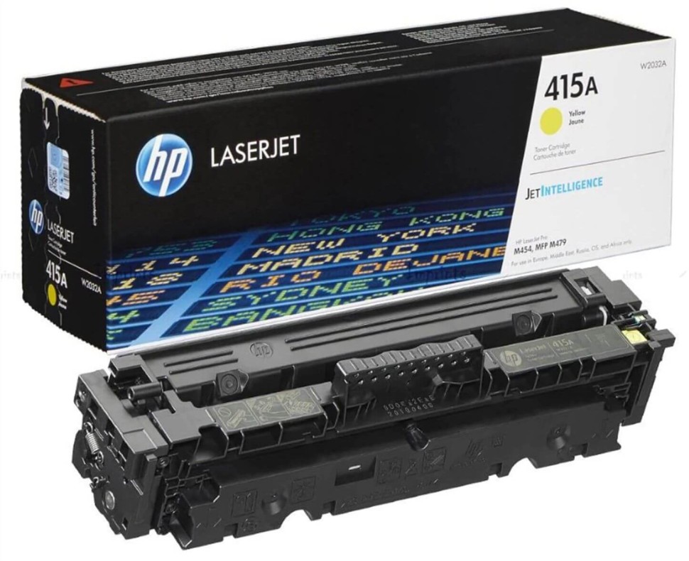 Картридж HP W2032A (415A) Yellow оригинальный для HP LaserJet Pro M454/ MFP M479, жёлтый, 2100 страниц