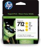 Картридж оригинальный HP 712 (3ED79A) для HP DJ Т230/630, желтый, x3упак., 29 мл 