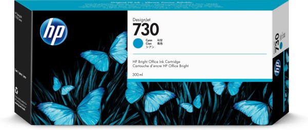 Картридж HP 730 (P2V68A) оригинальный для HP DesignJet T1700, голубой, 300 мл