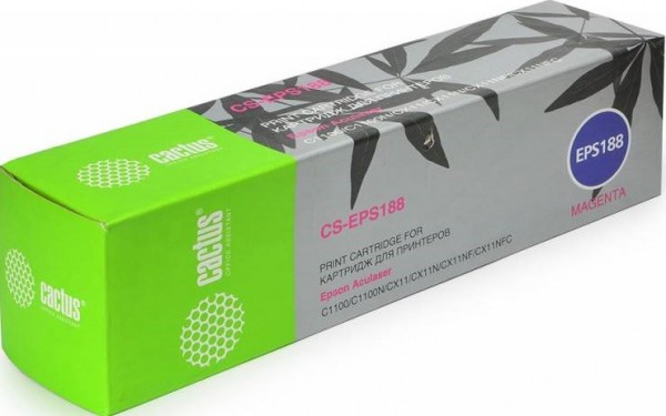 Картридж Cactus EPS188 (CS-EPS188) для принтеров Epson AcuLaser C1100/ C1100N/ CX11/ CX11N/ CX11NF/ CX11NFC пурпурный 4000 страниц