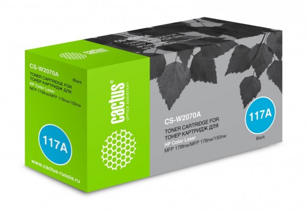 Картридж Cactus CS-W2070A для принтеров HP Color Laser 150a/ 150nw/ 178nw MFP /179fnw MFP черный 700 страниц