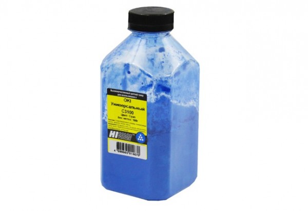 Тонер Hi-Black Универсальный для Oki С3100, Cyan, 160 г, банка