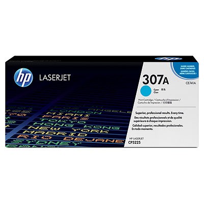 CE741A (307A) оригинальный картридж HP для принтера HP Color LaserJet CP5220/ CP5225 cyan, 7300 страниц