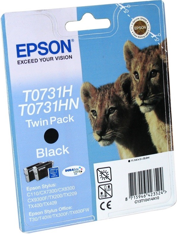 C13T10414A10 / C13T07214A10 Картридж Epson T10414 (2шт. в уп.) C110/CX7300/CX8300/CX9300F (черный) (cons ink)