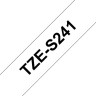 Картридж Brother TZE-S241 (TZeS241) оригинальный для Brother P-Touch, сверхклейкая лента 18мм*8м, чёрный на белом