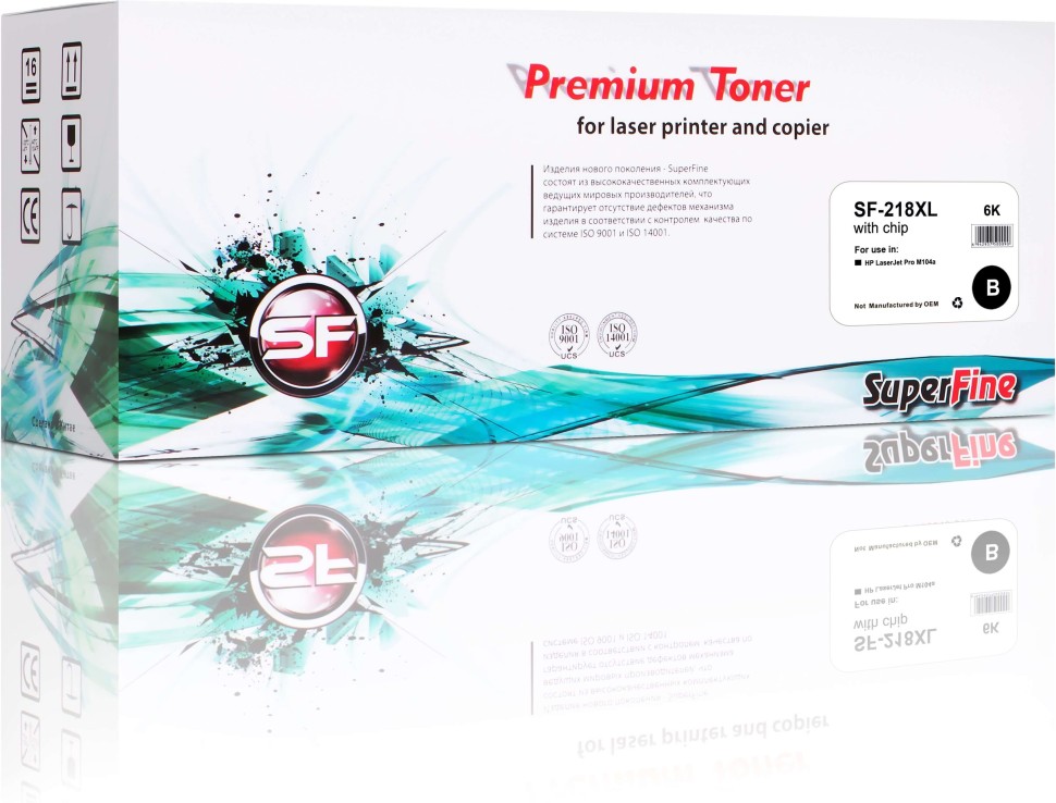 Картридж SuperFine совместимый CF218XL для принтеров HP LaserJet Pro M104/ M132, 6 000 страниц