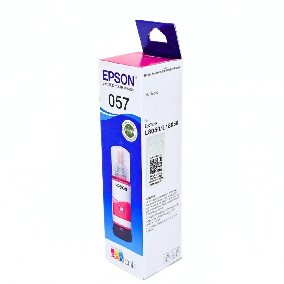 Чернила Epson C13T09D398 (057 Magenta) оригинальные для Epson EcoTank L8050/ L18050, пурпурный, 70мл