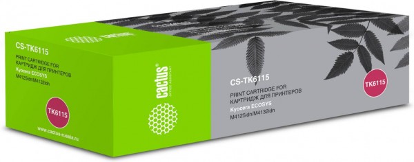Картридж лазерный Cactus TK-6115 (CS-TK6115) для Kyocera Ecosys M4125idn/ M4132idn, черный, 15000 стр.