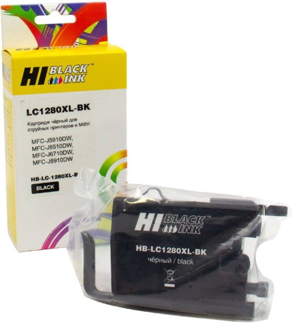 Картридж Hi-Black (HB-LC-1280XLBK) для Brother MFC-J6510/6910DW, 2,4К, Black (увел. емкости)