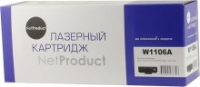 Картридж NetProduct (N-W1106A-NC) для HP Laser 107a/ 107r/ 107w/ MFP135a/ 135r/ 135w, 1K (без чипа)