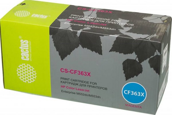 Cactus CF363X Картридж CS-CF363X пурпурный для принтеров HP CLJ M552dn/ M553dn, 9 500 стр.