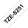 Картридж Brother TZE-S251 (TZeS251) оригинальный для Brother P-Touch, сверхклейкая лента 24мм*8м, чёрный на белом