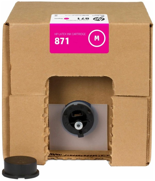 Картридж HP №871C (G0Y80C) Magenta оригинальный для HP Latex 370/ 375/ 570, пурпурный, 3000мл