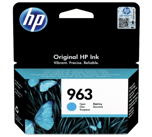 Картридж HP №963 (3JA23AE) Cyan оригинальный для HP OfficeJet Pro 901x/ 902x, голубой, 700 стр. 