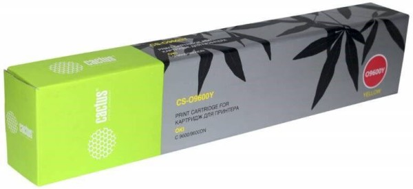 Картридж Cactus 42918913 (CS-O9600Y) Yellow для принтеров Oki C 9600/ 9600DN, жёлтый, 15000 страниц