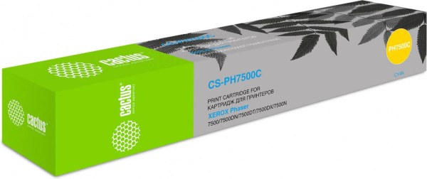 Картридж Cactus 106R01443 (CS-PH7500C) Cyan для  Xerox Phaser 7500, голубой, 17800 стр.