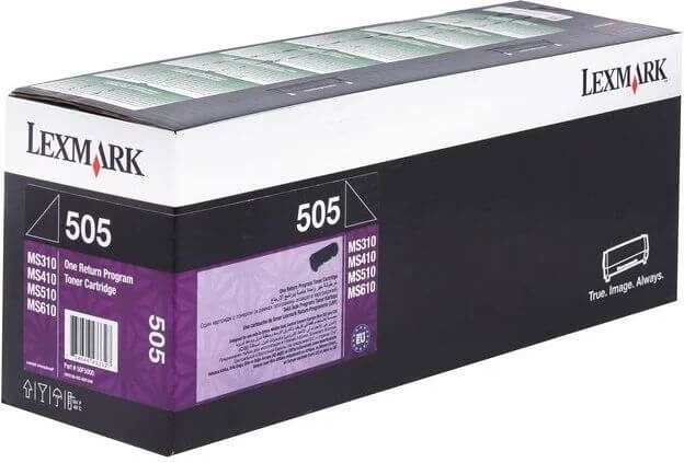 Картридж Lexmark 505 (50F5000/50F500E) оригинальный для Lexmark MS310/ MS410/ MS510/ MS610, Return Program, black, 1500 стр.