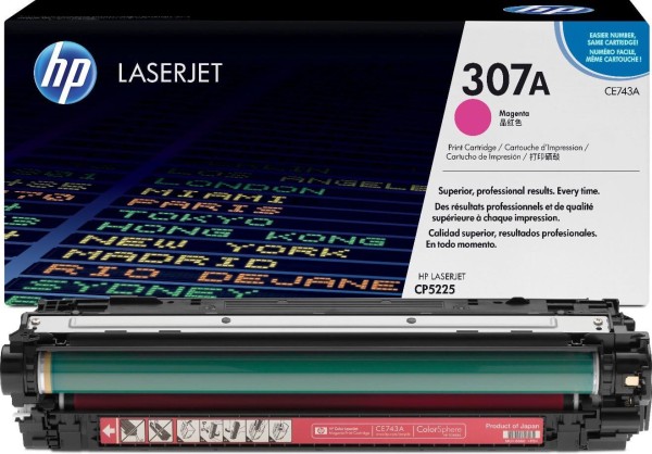 Картридж HP CE743A (307A) оригинальный для принтера HP Color LaserJet CP5220/ CP5225 magenta, 7300 страниц