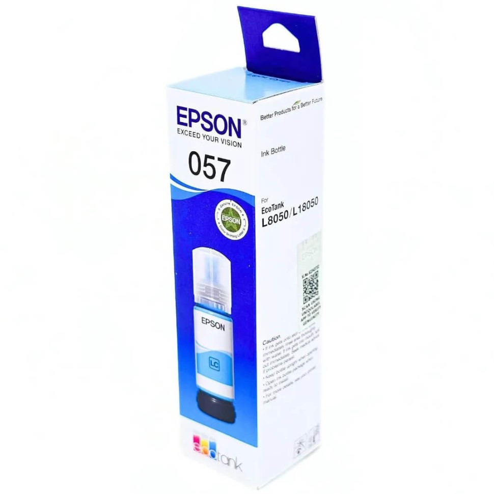 Чернила Epson C13T09D598 (057 Light Cyan) оригинальные для Epson EcoTank L8050/ L18050, светло-голубой, 70мл