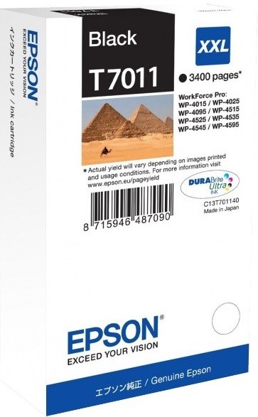 Epson C13T70114010 оригинальный картридж для Epson WP 4000/4500 Series Ink XXL, Black, 3.4k