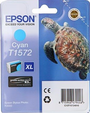 C13T15724010 Картридж Epson для Stylus Photo R3000 (Cyan) (cons ink)