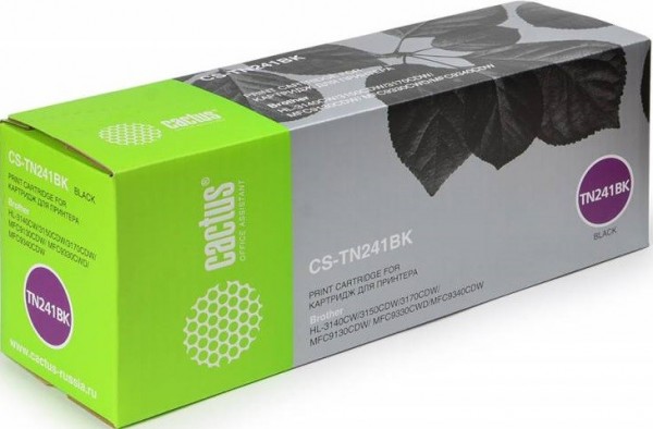 Картридж Cactus TN-241BK (CS-TN241BK) для принтеров Brother HL-3170CDW черный 2500 страниц