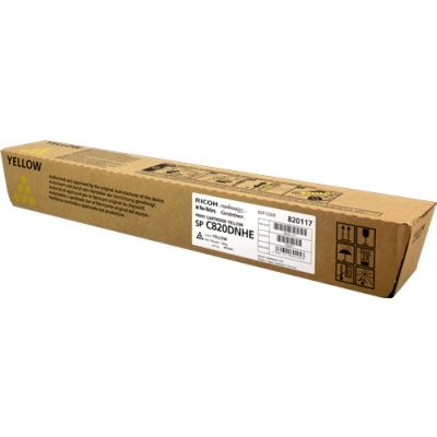Картридж Ricoh SP C820DNHE (820117/821059) оригинальный для Ricoh Aficio SP C820DN/ C821DN, желтый, 15000 стр.