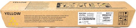 Картридж Ricoh SP C820DNHE (820117/821059) оригинальный для Ricoh Aficio SP C820DN/ C821DN, желтый, 15000 стр.