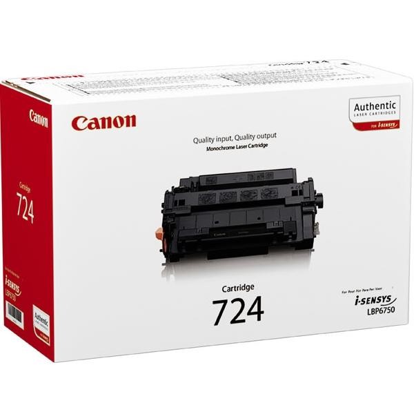 Картридж Canon 724 3481B002 оригинальный для принтера Canon LBP6750Dn black 6000 страниц
