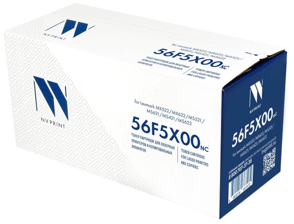 Картридж NV Print 56F5X00 (NV-56F5X00NC) (БЕЗ ЧИПА) (БЕЗ ГАРАНТИИ) для Lexmark MS521/ MS621/ MX521/ MX522/ MX622, 20000 стр.