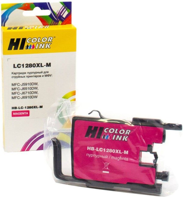 Картридж Hi-Black (HB-LC-1280XM) для Brother MFC-J6510/6910DW, 1,2К, Magenta