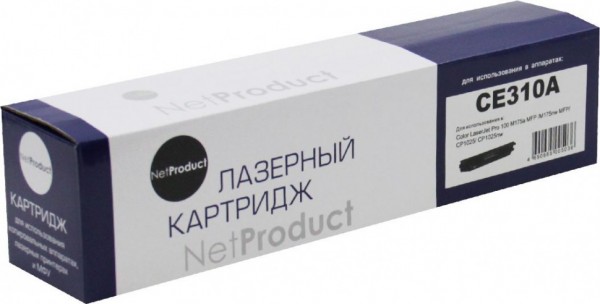 Тонер-картридж NetProduct (N-CE310A) для HP CLJ CP1025/ 1025nw/ Pro M175, Bk, 1,2K