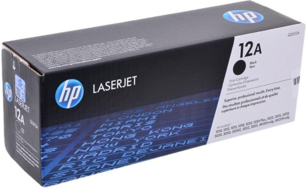 Картридж HP Q2612A (12A) оригинальный для принтера HP LaserJet 1010/ 1012/ 1015/ 1018/ 1020/ 1020 Plus/ 1022/ 1022n/ 1022nw/ 3015/ 3020/ 3030/ 3050/ 3052/ 3055/ M1005 mfp/ M1319f mfp black, 2000 страниц