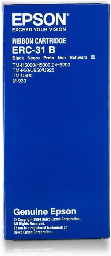Картридж Epson C43S015369 ERC-31B/ ERC31B оригинальный для Epson TM-H5000/ H5000II/ H5200/ 950/ U950/ U925/ U590, M-930, 4,5 млн. знаков, чёрный