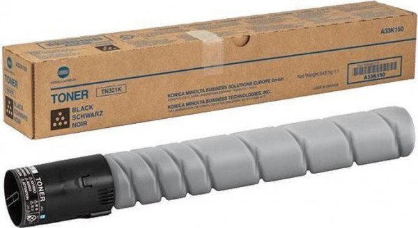 Картридж Konica-Minolta TN-321K (A33K150) оригинальный для принтера Konica-Minolta bizhub C224/ C284/ C364, черный, 27 000 стр.