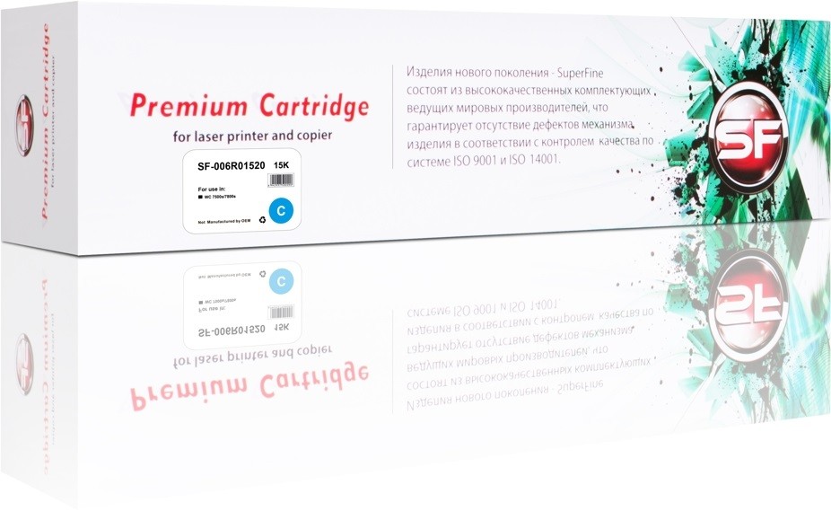 Картридж SuperFine Xerox 006R01520 Cyan для Xerox WC 7500s/7800s совместимый, 25 000 стр.