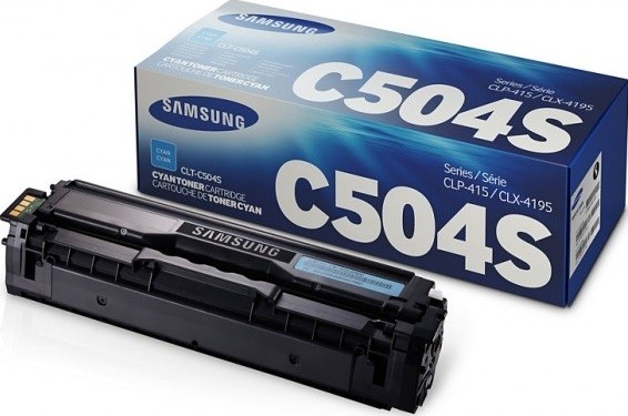 Картридж Samsung CLT-C504S (SU027A) оригинальный для принтера Samsung CLP-415/ CLP-470/ CLP-475, CLX-4170/ CLX-4195, C1810/ C1816, голубой, (1800 стр.)