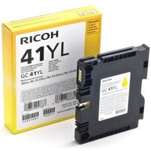 Картридж Ricoh GC 41YL (405768) оригинальный для Ricoh Aficio SG 3110DN/ DNw/ SFNw/ 3100SNw/ 7100DN, желтый, уменьшенный, 600 стр.