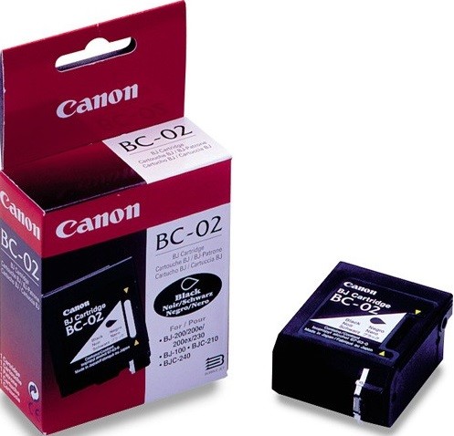 Картридж CANON BC-02 (BJ-200/250/Fax B60/BJ-10e/10ex/10sx/20/200/200e/200ex/230/210/240/250/250ex/BJ черн 0200035