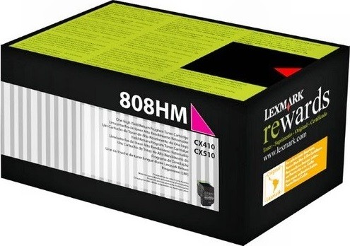 Картридж Lexmark 80C0H30/ 80C8HM0/ 80C8HME оригинальный для Lexmark CX410/ CX510, Return Program, magenta, 3000 стр.