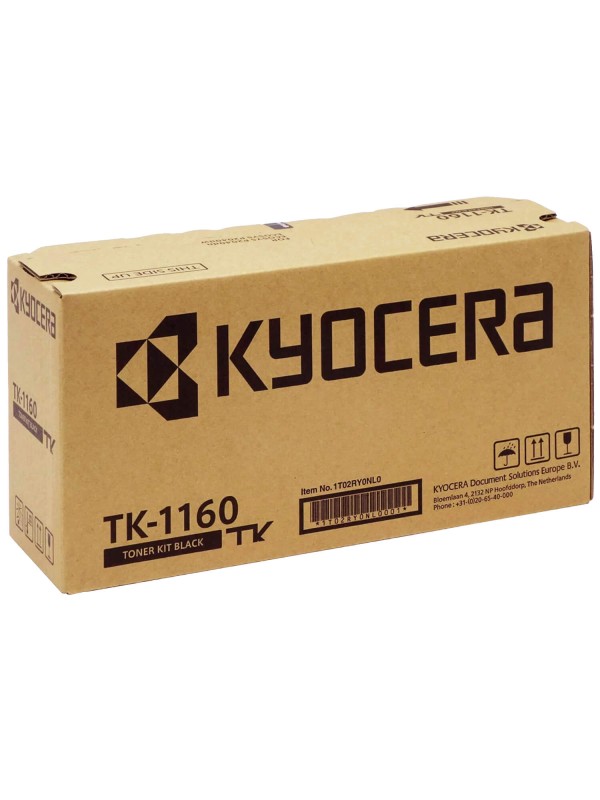 Картридж Kyocera TK-1160 (1T02RY0NL0) оригинальный для Kyocera Ecosys P2040dn/ P2040dw, black (7200 стр.)